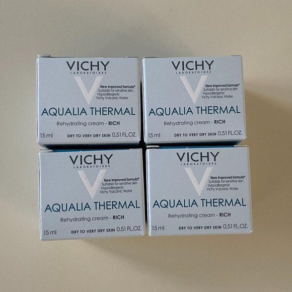 Set of 4 Vichy AQUALIA THERMAL Rehydrating Rich Cream Deluxe Sample 15ml*4=60ml - Picture 1 of 5